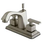 Kingston Brass Executive 1.2 GPM Centerset Bathroom Faucet with Pop-Up Drain Assembly Brushed Nickel