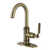 Kingston Brass Whitaker 1.8 GPM Single Hole Bar Faucet - Includes Escutcheon Antique Brass