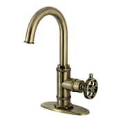 Kingston Brass Webb 1.8 GPM Single Hole Bar Faucet - Includes Escutcheon Antique Brass