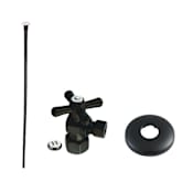 Kingston Brass Toilet Supply Kit, 1/2" IPS (Iron Pipe Size) Inlet - 3/8" Outlet Matte Black