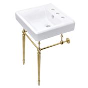 Kingston Brass Edwardian 20" Wide Console Sink Set Brushed Brass