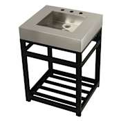 Kingston Brass Kingston Commercial 25" Wide Console Sink Set Brushed / Matte Black