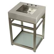 Kingston Brass Kingston Commercial 25" Wide Console Sink Set Brushed / Brushed Nickel