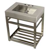 Kingston Brass Kingston Commercial 31" Wide Console Sink Set Brushed / Brushed Nickel