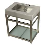 Kingston Brass Kingston Commercial 31" Wide Console Sink Set Brushed / Brushed Nickel