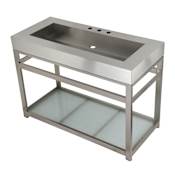 Kingston Brass Kingston Commercial 49" Wide Console Sink Set Brushed / Brushed Nickel