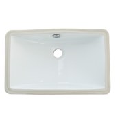 Kingston Brass Courtyard 18-1/4" Rectangular Ceramic Undermount Bathroom Sink White