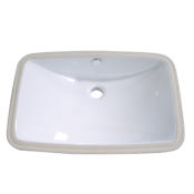 Kingston Brass Forum 18-1/2" Rectangular Ceramic Undermount Bathroom Sink White