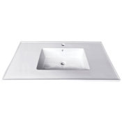Kingston Brass Continental 31" X 22" Ceramic Vanity Top with Integrated Ramp Basin and 1 Faucet Hole White