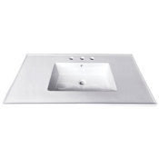 Kingston Brass Continental 31" X 22" Ceramic Vanity Top with Integrated Basin and 3 Faucet Holes White