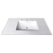 Kingston Brass Continental 31" X 22" Ceramic Vanity Top with Integrated Basin and 3 Faucet Holes White