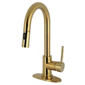 Kingston Brass Concord 1.8 GPM Single Hole Bar Faucet - Includes Escutcheon Brushed Brass