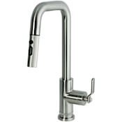 Kingston Brass Whitaker 1.8 GPM Single Hole Pull Down Kitchen Faucet Brushed Nickel