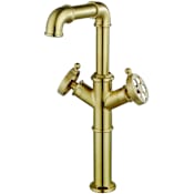 Kingston Brass Wendell 1.2 GPM Single Hole Bathroom Faucet Brushed Brass