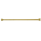 Kingston Brass Americana 72" Tension Shower Rod with Decorative Flange Brushed Brass