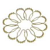 Kingston Brass Edenscape Roller Ball Shower Curtain Rings (12Pcs/Set) Brushed Brass