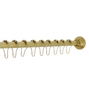 Kingston Brass Edenscape 72-Inch Adjustable Shower Curtain Rod with Ring Brushed Brass