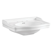 Kingston Brass Victorian 30" Wide Ceramic Console Sink White