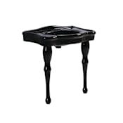 Kingston Brass Imperial 31-7/8" Oval Ceramic Wall Mounted Bathroom Console with Legs and 1 Faucet Holes at " Centers Black