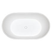 Kingston Brass Aqua Eden 56-5/16" Soaking Bathtub for Free Standing Installations with Center Drain Matte White