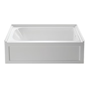 Kingston Brass Oriel 60" Three Wall Alcove Acrylic Soaking Tub with Right Drain, and Overflow White