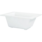 Kingston Brass Aqua Eden 48" Drop In / Undermount Acrylic Soaking Tub with Reversible Drain and Overflow Glossy White