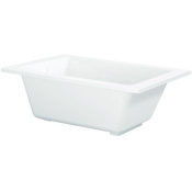 Kingston Brass Aqua Eden 54" Drop In / Undermount Acrylic Soaking Tub with Reversible Drain and Overflow Glossy White