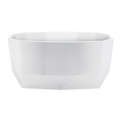 Kingston Brass Aqua Eden 51" Free Standing Acrylic Soaking Tub with Center Drain, Drain Assembly, and Overflow Glossy White