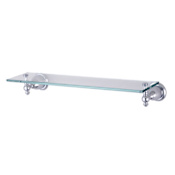 Kingston Brass English Vintage Wall Mounted Glass Shelf Polished Chrome
