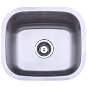 Kingston Brass 17.93" Undermount Single Basin Stainless Steel Kitchen Sink Brushed Nickel
