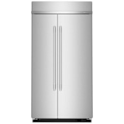 KitchenAid 42 Inch Wide 25.5 Cu. Ft. Fingerprint Resistant Side By Side Refrigerator with Max Cool and Max Freeze PrintShield Stainless