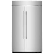 KitchenAid 48 Inch Wide 30 Cu. Ft. Fingerprint Resistant Side By Side Refrigerator with Max Cool and Max Freeze PrintShield Stainless