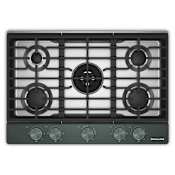 KitchenAid 30 Inch Wide 5 Burner Gas Cooktop with Knob Controls and Dual Ring Burner Juniper