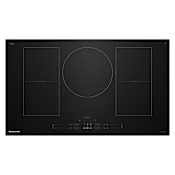 KitchenAid 36 Inch Wide 5 Burner Electric Cooktop with Even-Heat Zone and Power Boost Black