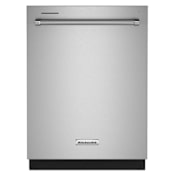 KitchenAid 24 Inch Wide 13 Place Setting Built-In Top Control Dishwasher with Third Level Utensil Rack PrintShield Stainless