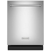 KitchenAid 24 Inch Wide 14 Place Setting Built-In Fingerprint Resistant Top Control Dishwasher with FreeFlex™ Fit Third Level Rack and ProWash™ Cycle Stainless Steel with PrintShield