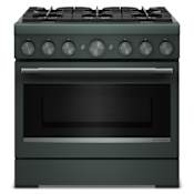 KitchenAid 36 Inch Wide Free Standing, Slide In Dual Fuel Range with Ultra Power Dual-Flame Burners and Even-Heat True Convection Juniper