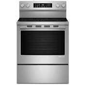 KitchenAid 30 Inch Wide 5.3 Cu. Ft. Energy Star Certified Free Standing Fingerprint Resistant Electric Range with Viewing Window and Broil Element PrintShield Stainless