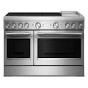 KitchenAid 48 Inch Wide Free Standing, Slide In Induction Range with Air Fry and Even-Heat True Convection Stainless Steel