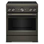 KitchenAid 30 Inch Wide Free Standing, Slide In Induction Range with Air Fry and Even-Heat True Convection Black Ore