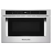 KitchenAid 24 Inch Wide 1.2 Cu. Ft. 950 Watt Drawer Microwave with Auto Touch Open/Close Stainless Steel