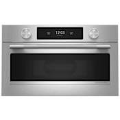 KitchenAid 27 Inch Wide Fingerprint Resistant Built In Microwave with Air Fry and Broil Element PrintShield Stainless