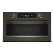 KitchenAid 30 Inch Wide Built In Microwave with Air Fry and Broil Element Black Ore