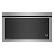 KitchenAid 30 Inch Wide 1.10 Cu. Ft. 1000 Watt Flush Built-In Microwave with 400 CFM Blower and Turntable-Free Design Stainless Steel