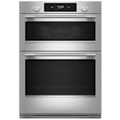 KitchenAid 30 Inch Wide 6.4 Cu. Ft. Fingerprint Resistant Electric Oven and Microwave Combo with Even-Heat True Convection and Steam Clean PrintShield Stainless