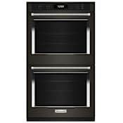KitchenAid 27 Inch Wide 8.6 Cu. Ft. Fingerprint Resistant Electric Double Oven with Air Fry Black Stainless Steel