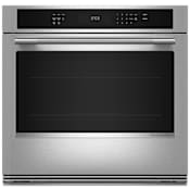 KitchenAid 30 Inch Wide Fingerprint Resistant Electric Single Oven with Even-Heat True Convection PrintShield Stainless