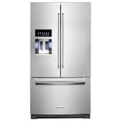 KitchenAid 36 Inch Wide 27 Cu. Ft. Energy Star Certified French Door Refrigerator with Measured Water Fill Stainless Steel with PrintShield