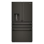 KitchenAid 36 Inch Wide 28.74 Cu. Ft. Energy Star Certified French Door Refrigerator with Max Freeze and Max Cool Black Ore