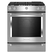 KitchenAid 30 Inch Wide 7.1 Cu. Ft. Slide-In Dual Fuel Range with Baking Drawer Stainless Steel